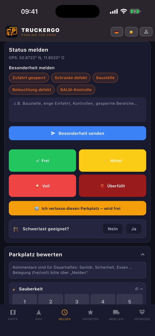 Screenshot truckergo