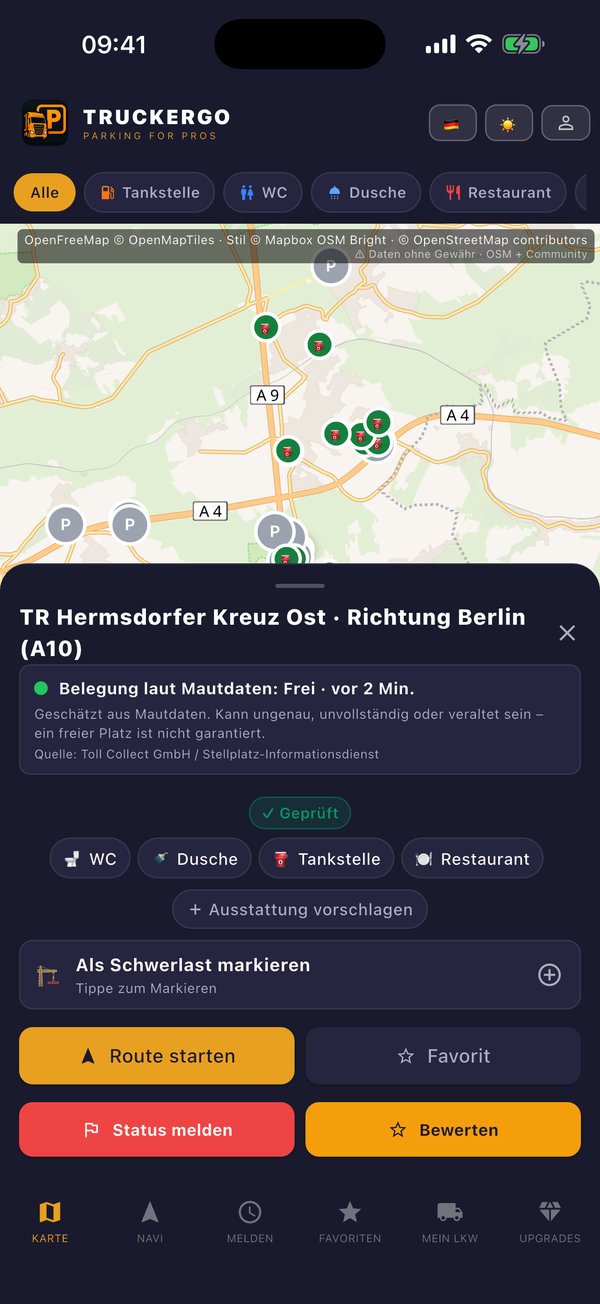 Screenshot truckergo