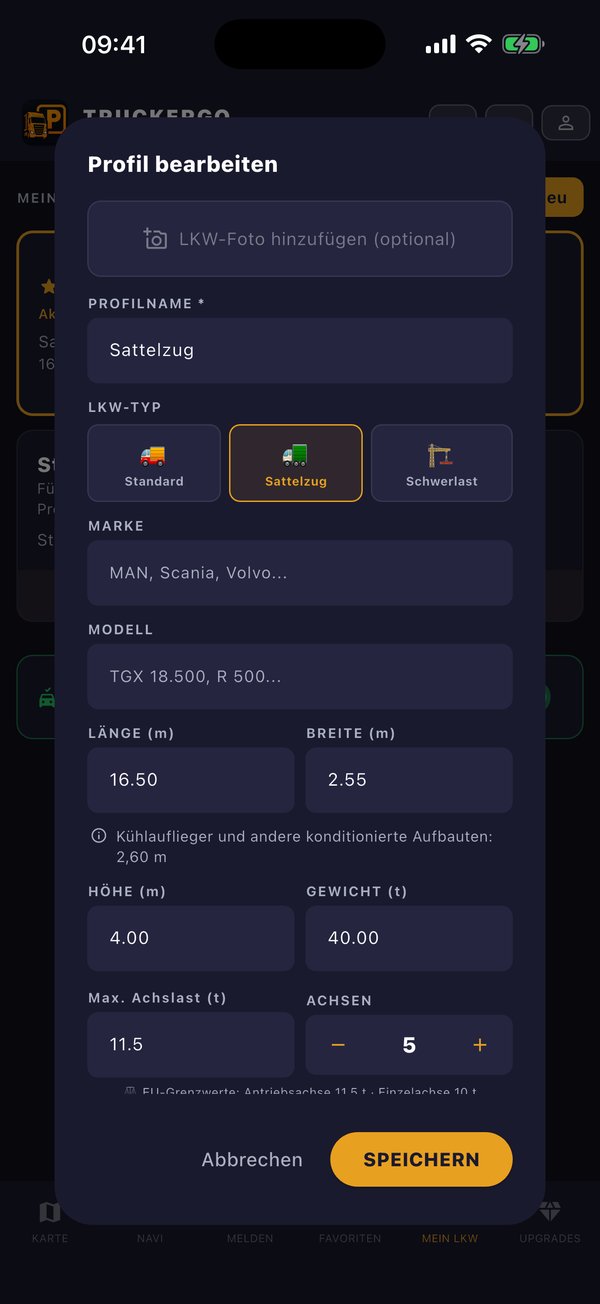 Screenshot truckergo