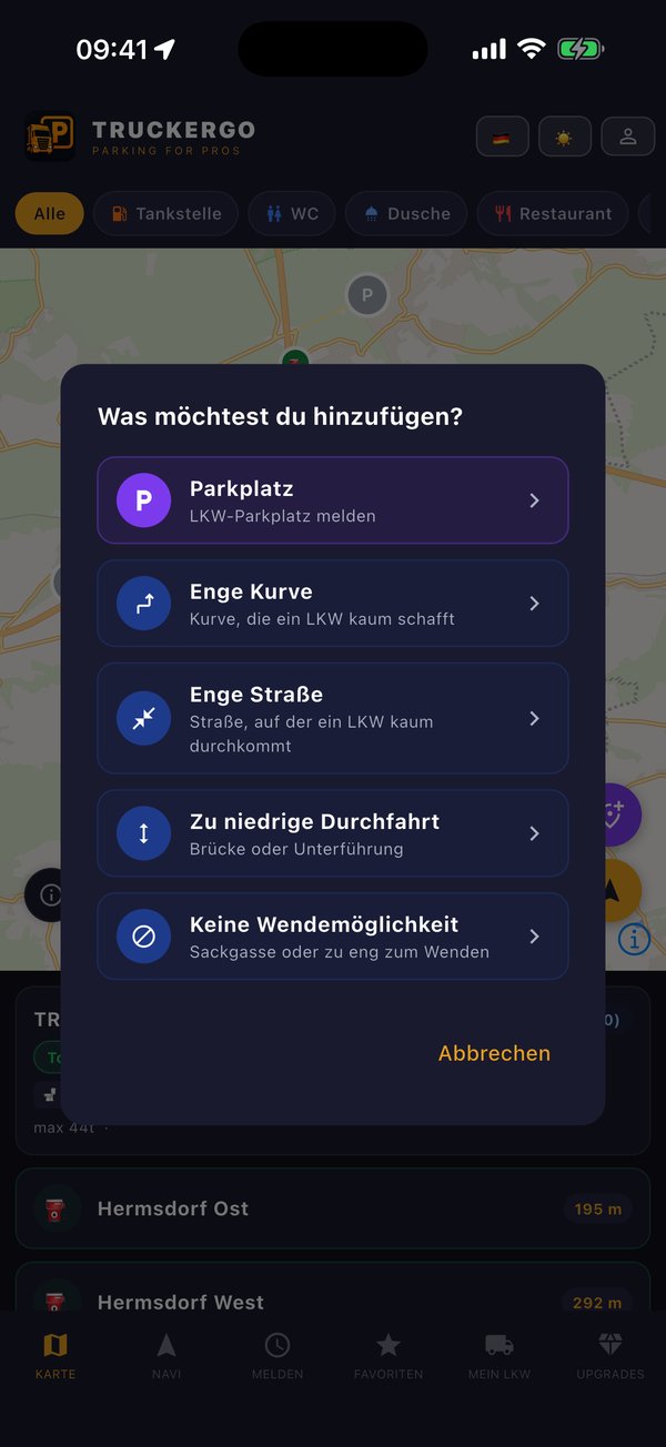 Screenshot truckergo