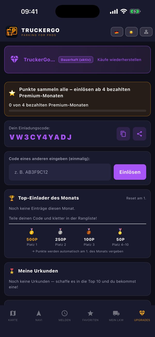 Screenshot truckergo